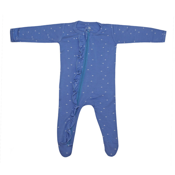 ruffle-2-way-zip-romper-starry-night Presley Couture at Sophia's Style-Baby Zip Romper-1